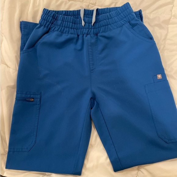 Royal blue figs pants xs high waist - Picture 1 of 4
